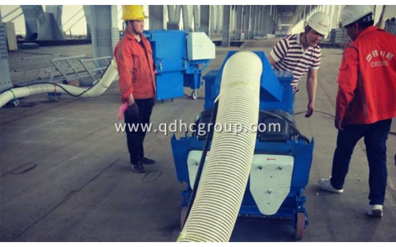 移動(dòng)式拋丸機(jī)在甲板，鋼橋面等地面的清理應(yīng)用